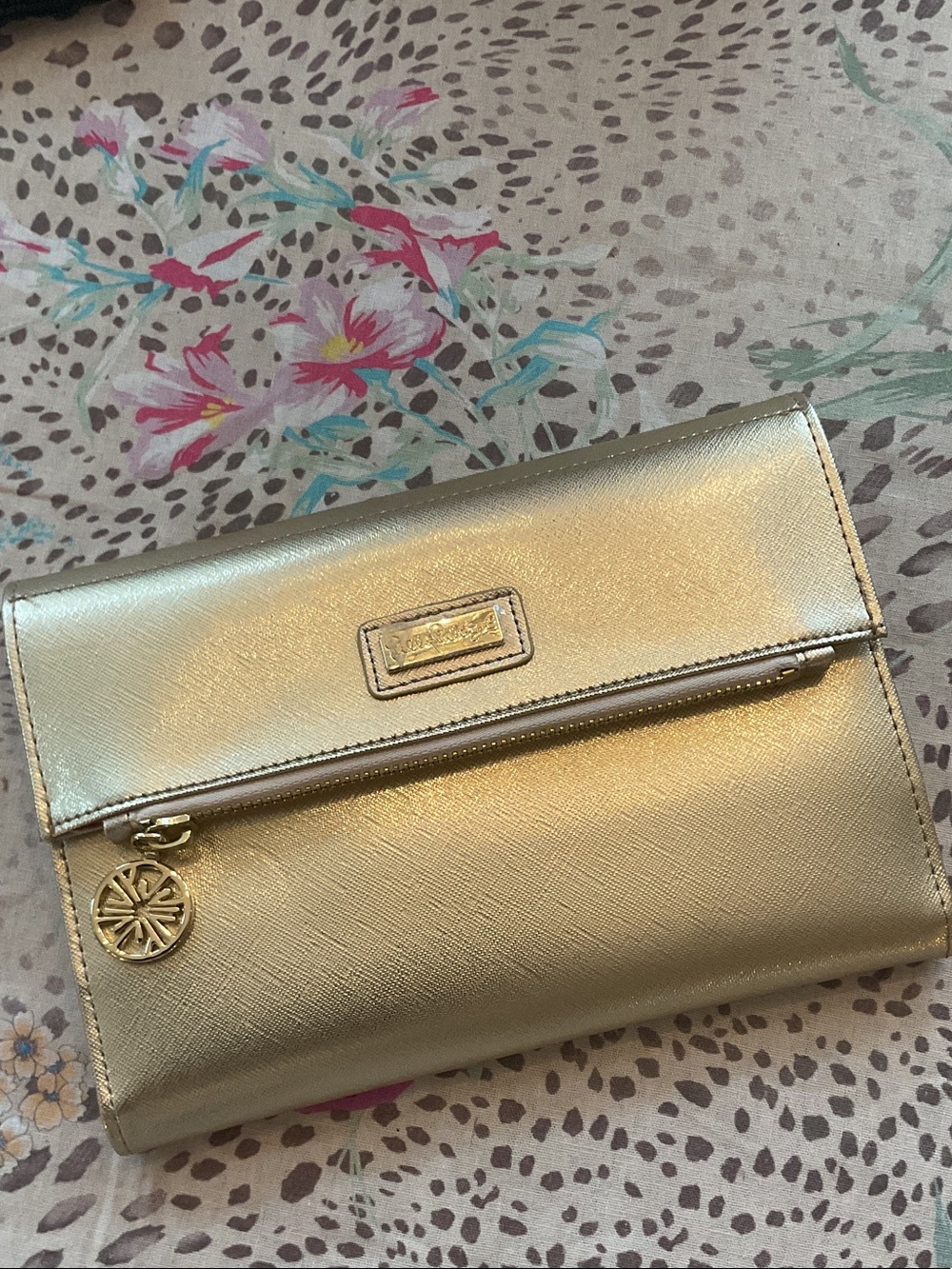 Lilly Pulitzer Metallic Gold Organizer